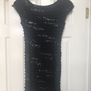 Black sequined dress